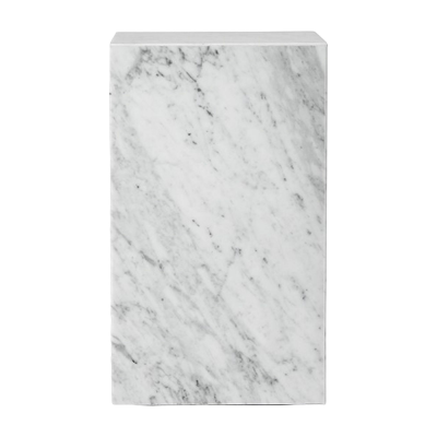 Table d'appoint en marbre blanc Plinth Tall - Menu