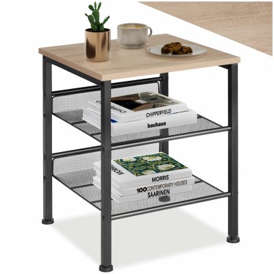 Table d'appoint style industriel Bois clair industriel, Ch&ecirc;ne Sonoma