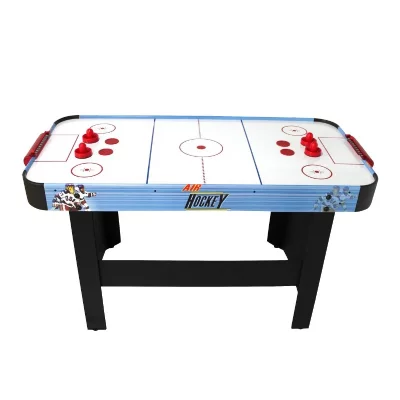 PLAY4FUN Table de Air-Hockey pour Enfant - Air souffl&eacute; - 142 x 72 x 81 cm - Noir/Bleu