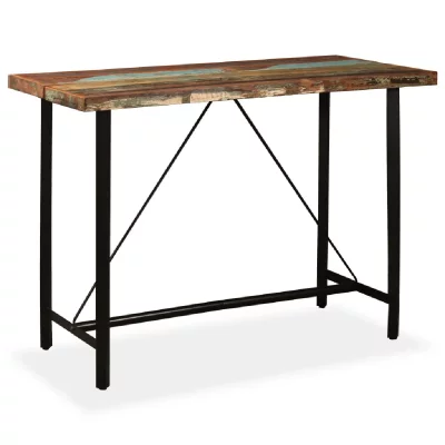 Table de bar Bois massif de r&eacute;cup&eacute;ration 150 x 70 x 107 cm