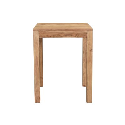 Table de bar haute extensible carr&eacute;e en bois massif L80-135 cm BALTO
