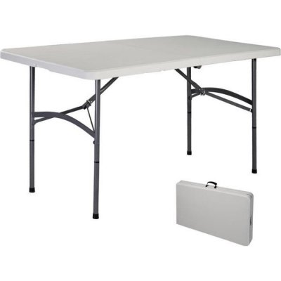  Table de camping pliable COSTWAY - Blanche - 150 x 72 x 74 cm - Imperm&eacute;able en plastique robuste