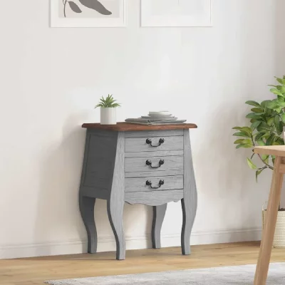Table de chevet bois de r&eacute;cup&eacute;ration massif 48 x 35 x 64 cm