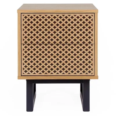 Table de Chevet Design en Bois ""Camden"" 53cm Naturel