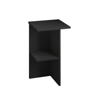 Table De Chevet En Bois ""leray"" - 36 X 36 X 60 Cm - Gris Anthracite