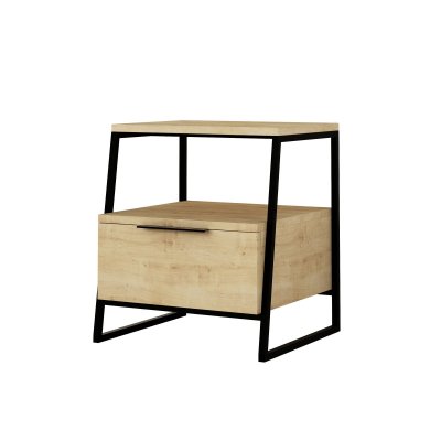Table De Chevet En Bois ""pal"" - 45 X 40 X 50 Cm - Beige