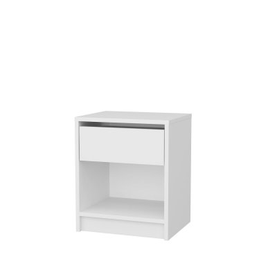 Table de chevet en bois ""Sheridan"" - 45 x 40 x 53 cm - Blanc