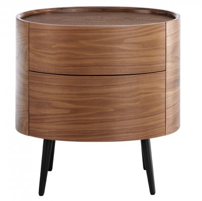 Table de chevet et acier noir 7074C, 60 x 42 x 60 cm -