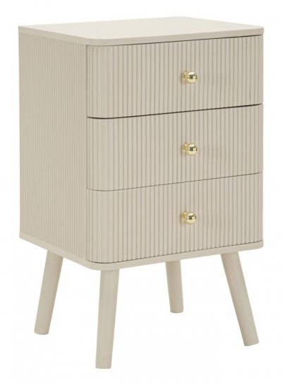 Table De Chevet Shy 3 Tiroirs Design Compact Moderne