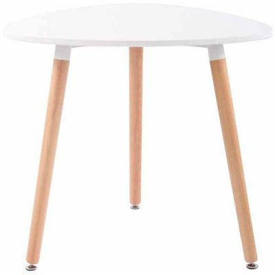 Table de cuisine Abenra avec 3 Pieds , Blanc /80 cm