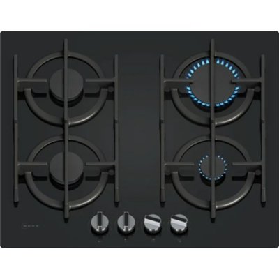 NEFF Table de cuisson &agrave; gaz 59cm 4 feux noir 7500w noir -  - T26PIP4S0
