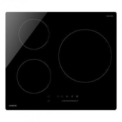 OCEANIC Table de cuisson a induction - 3 foyers - L60 x P52 cm - OCEATI3Z7B2 - Neuf