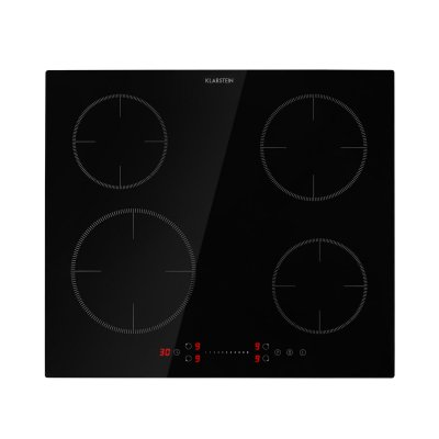 KLARSTEIN Table de cuisson &agrave; induction encastrable  Virtuosa EcoAdapt - 4 zones - 7200W - Noir 