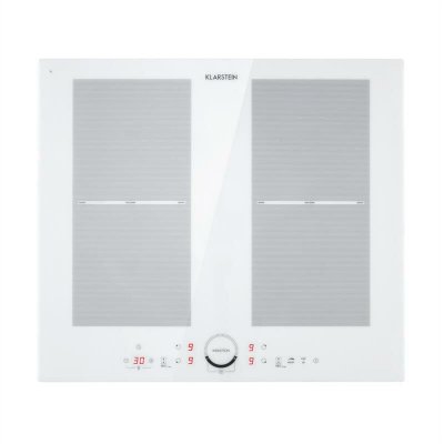 KLARSTEIN Table de cuisson - Delicatessa 60 - Plaque vitroc&eacute;ralique - 7000W - Minuterie - Blanc