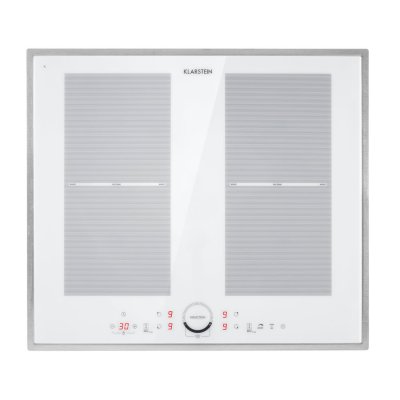 KLARSTEIN Table de cuisson - Delicatessa 60 Prime - Plaque vitroc&eacute;ramique - 7000W - Minuterie - Blanc 