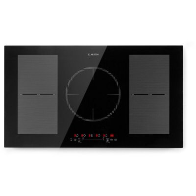 KLARSTEIN Table de cuisson - Delicatessa 90 Flex - Plaque vitroc&eacute;ramique - 7400W - 5 zones - Minuterie - Noir