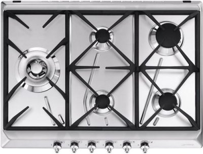 SMEG Table de cuisson gaz 70cm 5 feux inox  - se775gh 5 - classica