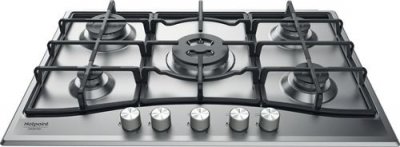 HOTPOINT Table de cuisson gaz 75cm 5 feux inox  - HOT8050147005859