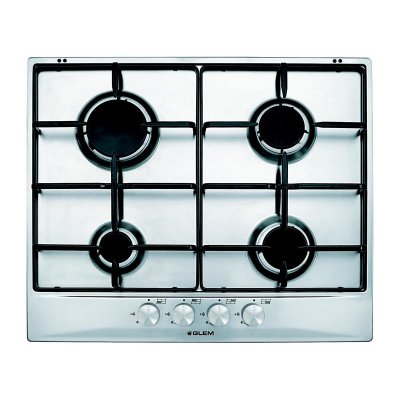 AUCUNE MARQUE Table de cuisson gaz GLEM GT64IX Inox - 4 foyers - Allumage une main