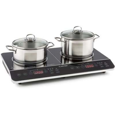 KLARSTEIN Table de cuisson - VariCook Slim - Plaque vitroc&eacute;ramique - 3500W - Minuterie - Tactile - Noir