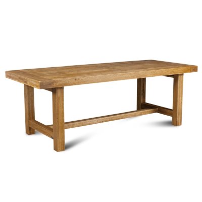 Table de ferme bois ch&ecirc;ne massif L220 - LA BRESSE - Chene moyen