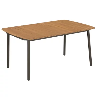 VIDAXL Table de jardin 150 x 90 x 72 cm Bois d'acacia solide et acier