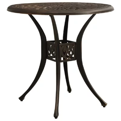 VIDAXL Table de jardin Bronze 78x78x72 cm Aluminium coul&eacute;  Bronze