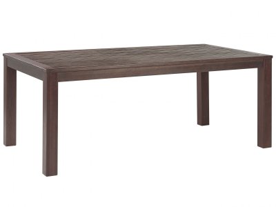 BELIANI Table de jardin en bois eucalyptus fonc&eacute; 180 x 100 cm tuscania 263189