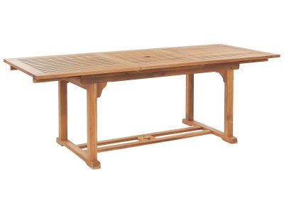 BELIANI Table De Jardin En Bois Rectangulaire Avec Rallonges Java