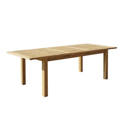 BERAH GETAH Table de jardin en teck recycl&eacute; avec rallonges 8/10 personnes