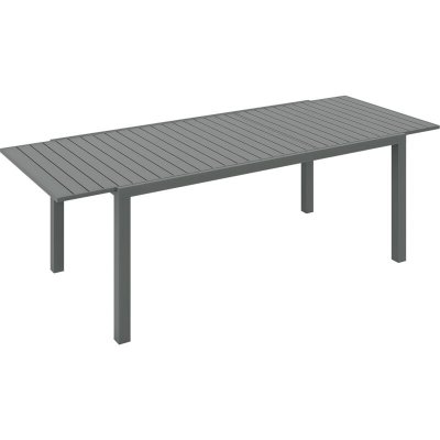 OUTSUNNY Table de jardin extensible 6-8 personnes dim. 180/240L x 94l x 73H cm alu gris