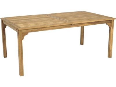 HABITAT ET JARDIN Table de jardin extensible en acacia huil&eacute; marron