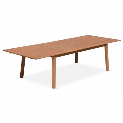 SWEEEK Table de jardin extensible en bois eucalyptus 10 places
