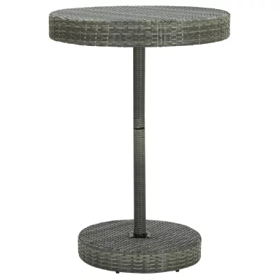 VIDAXL Table de jardin Gris 75,5x106 cm R&eacute;sine tress&eacute;e  - Gris