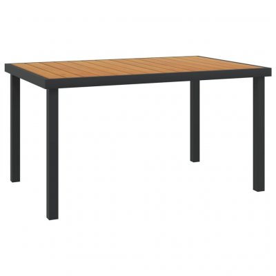 VIDAXL Table De Jardin Marron 140x90x74 Cm Aluminium Et Wpc 
