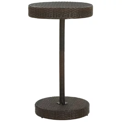 VIDAXL Table de jardin Marron 60,5x106 cm R&eacute;sine tress&eacute;e  Marron