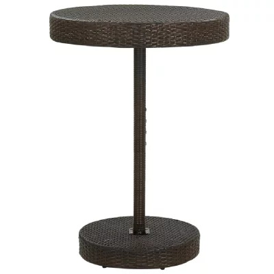 VIDAXL Table de jardin Marron 75,5x106 cm R&eacute;sine tress&eacute;e  - Marron