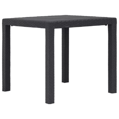VIDAXL Table de jardin Marron 79x79x72 cm Plastique Aspect de rotin