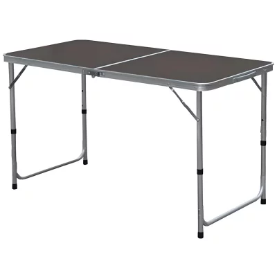 PEGANE Table de jardin pliante en aluminium coloris gris