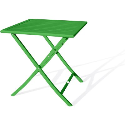 CITYGARDEN Table de jardin pliante MARIUS 70x70cm en aluminium - VERT PRAIRIE