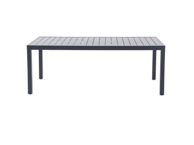 JARDIDECO Table de jardin rectangulaire extensible alu oppa grise - 