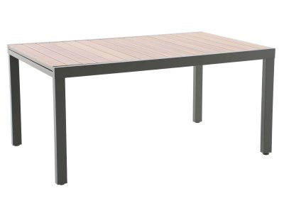 JARDIDECO Table de jardin rectangulaire extensible alu pineda verte - 