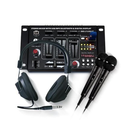 BM SONIC Table de mixage -  - BMS-21USB-BT - 4 voies - Bluetooth - USB MP3