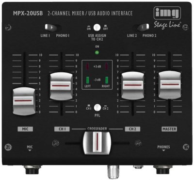 IMG STAGELINE Table de mixage st&eacute;r&eacute;o IMG Stage Line MPX-20USB