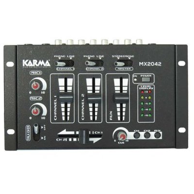 KARMA Table de mixage st&eacute;r&eacute;o  mx 2042 - 6 entr&eacute;es