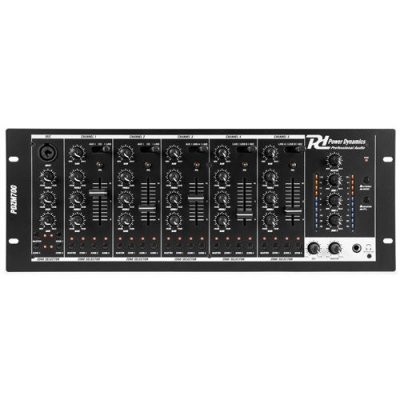 POWER DYNAMICS Table de mixage usb 6 canaux &eacute;galiseur 3 bandes rack 19