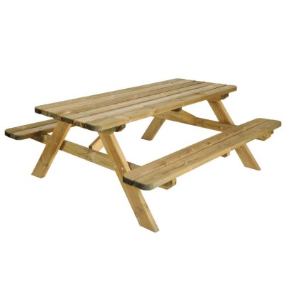 JARDIPOLYS Table de pique nique en bois robuste