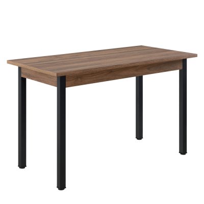 Table de Salle &agrave; Manger Den Haag 120 x 60 x 75 cm Effet Noyer Noir