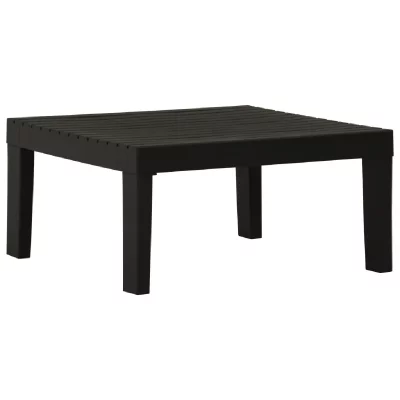 Table de salon de jardin Plastique Gris Vidaxl Gris