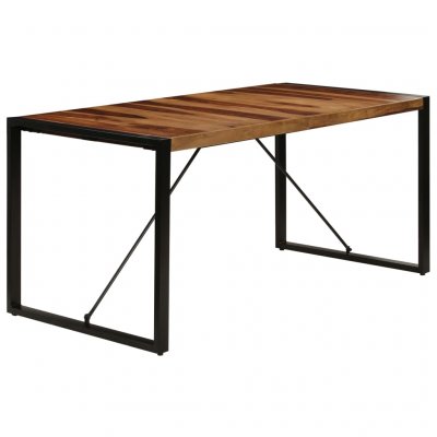 Table de salon salle &agrave; manger design 160x80x75 cm bois de sesham massif